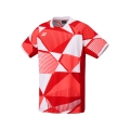Yonex Badminton-Tshirt Crew Neck Tournament (offizielles Shirt der Nationalmannschaft) 2025 rot Herren